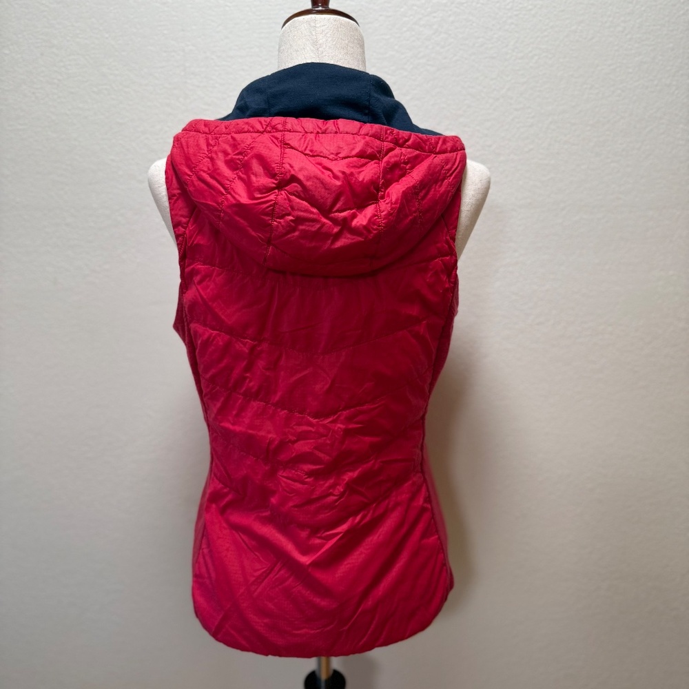 Smartwool Red Hybrid Merino Wool Side Panels Full Zip Puffer Vest Women M - Picture 11 of 13